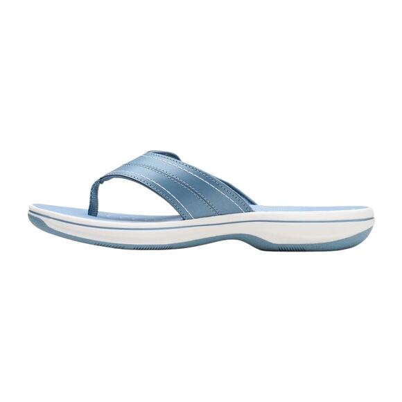 Clarks Women's Cloudsteppers Breeze Reyna Flip Flop Sandals Blue Size 8 - Picture 3 of 6